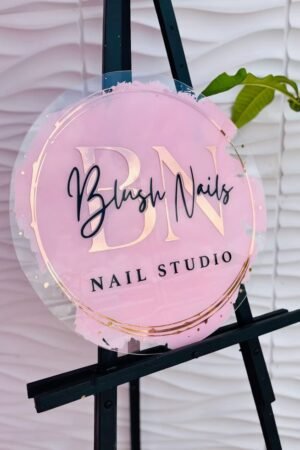 Vinyl on Acrylic Business Logo Sign