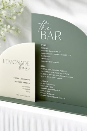 3D Double Acrylic Table Menu